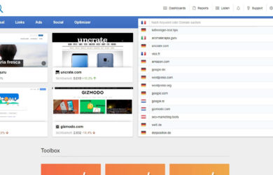 Übersicht und Menü von SISTRIX