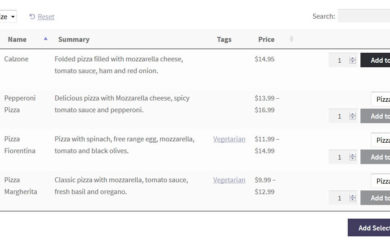 WooCommerce Product Table Plugin Test